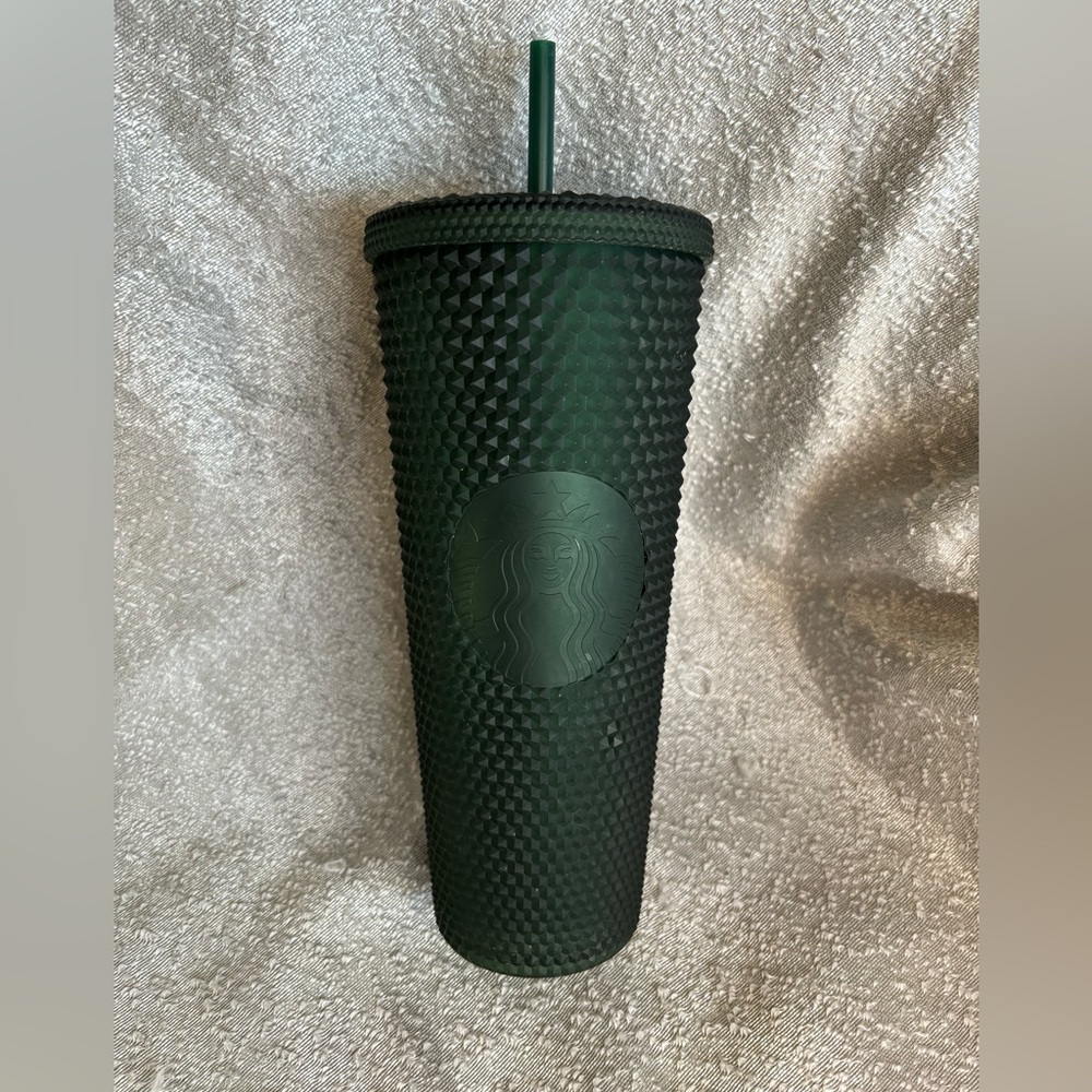 Starbucks Winter Matte Dark Green Jelly Studded‎ Tumbler 24oz